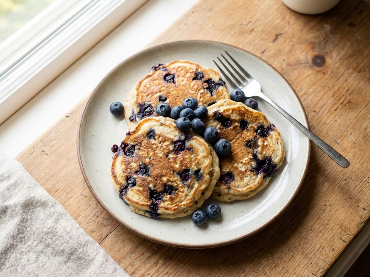 Blueberry Protein Pancakes