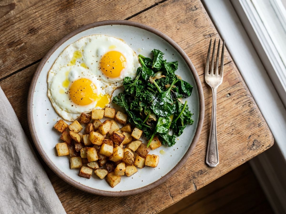 Eggs, Potatoes, and Greens