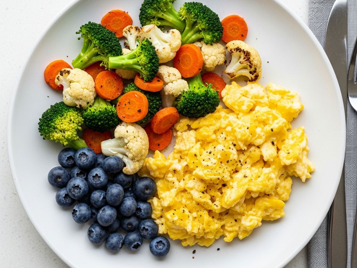 Eggs with Veggies and Fruit